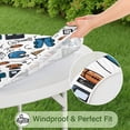 thumbnail image 5 of Blue Football Game Icons Pattern Round Fitted Tablecloth with Elastic Edge,Dining Table Cover Waterproof,Outdoor Round Tablecloth for Camping,Dining,Indoor and Outdoor, 5 of 7