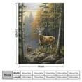 thumbnail image 4 of ONETECH  Hautman Brothers Wildlife Art Woven Tapestry Throw Blanket, King Stag, 4 of 6