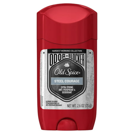 Old Spice Antiperspirant & Deodorant Hardest Working Collection Odor Blocker Steel Courage 2.6 (Best Men's Deodorant For Odor)