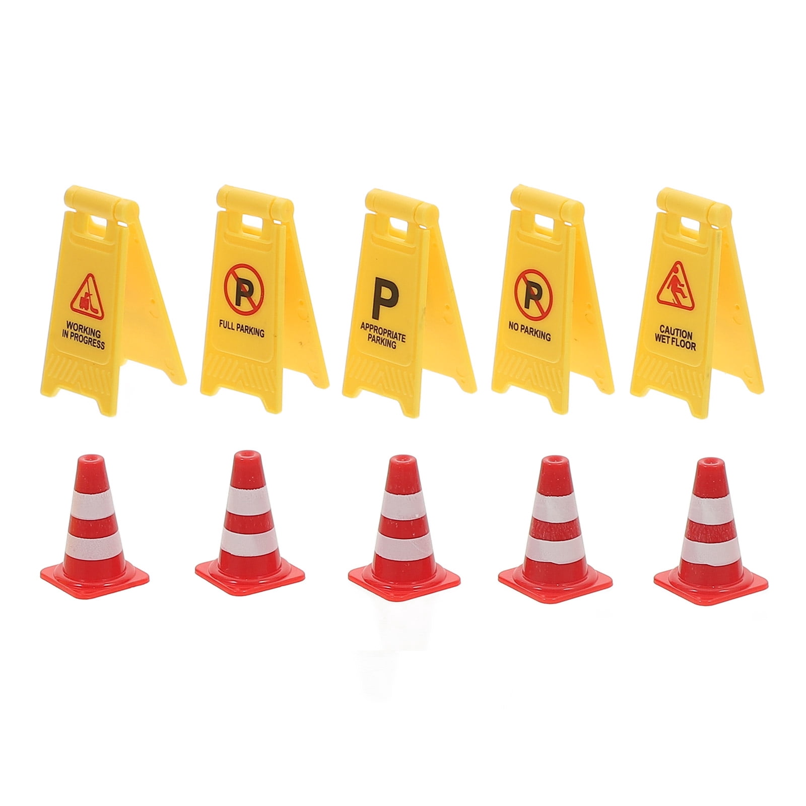 67 Pièces – Panneaux De Signalisation Et Mini Cônes De Circulation, Jeu éducatif ABS Pour Enfants, Apprentissage Sécurité Routière