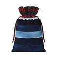 thumbnail image 3 of Color Matching Linen Bundle Mouth Gift Bag Can Be Used For Daily Small Items Darkblue Stripe_4 Small, 3 of 8
