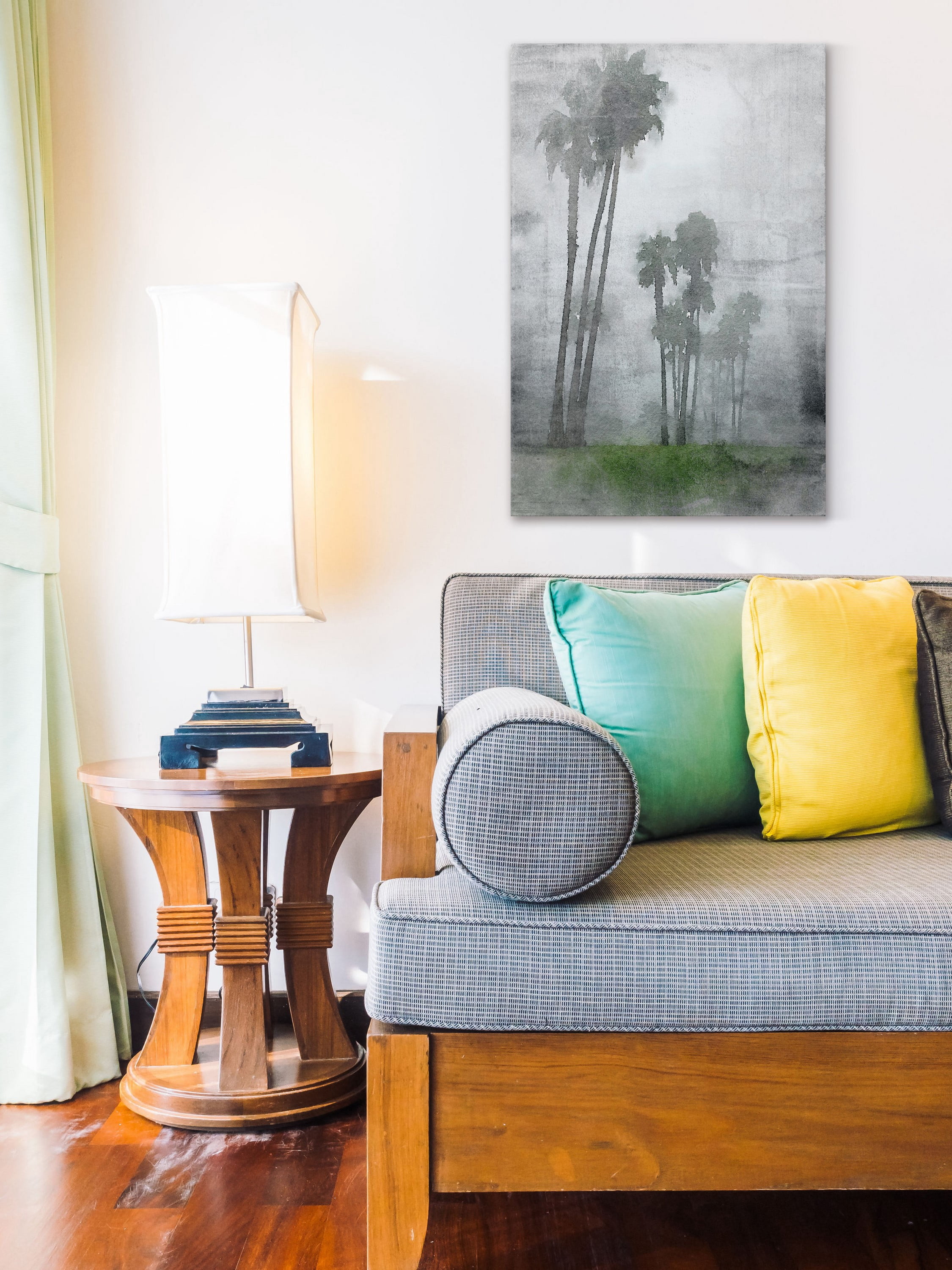 "A Foggy Morning" Painting Print on Wrapped Canvas
