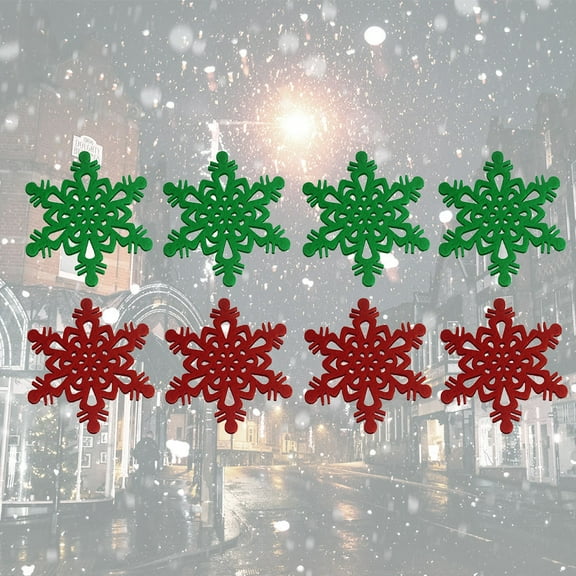 FRCOLOR  2 Sets Xmas Kits Snow Coaster Christmas Coasters Snowflake Design