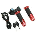 thumbnail image 1 of Electric Bicycle Throttle Handle, Real Time Accurate Twist Throttle Grip Automatic With Key For 12V To 99V Electric Vehicles Red Handle Cover, 1 of 8