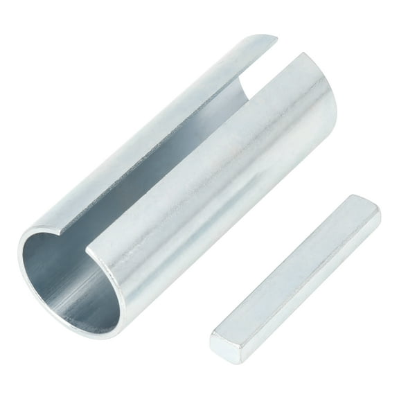 1" to 1 1/ 8 inch -1/4" Engine Shaft Sleeve Adapter Kit with Step Key Silver Tone for Car