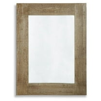 Signature Design by Ashley Casual Waltleigh Accent Mirror  Distressed Brown