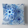 thumbnail image 2 of Designart Dark Blue Flower Pattern Design - Floral Throw Pillow - 18x18, 2 of 5