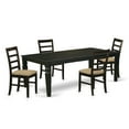 thumbnail image 2 of East West Furniture  Dining Set- a Rectangle Dining Table and Linen Fabric Kitchen Room Chairs, Black Pieces Option) LGPF5-BLK-C 5-Piece 4, 2 of 5