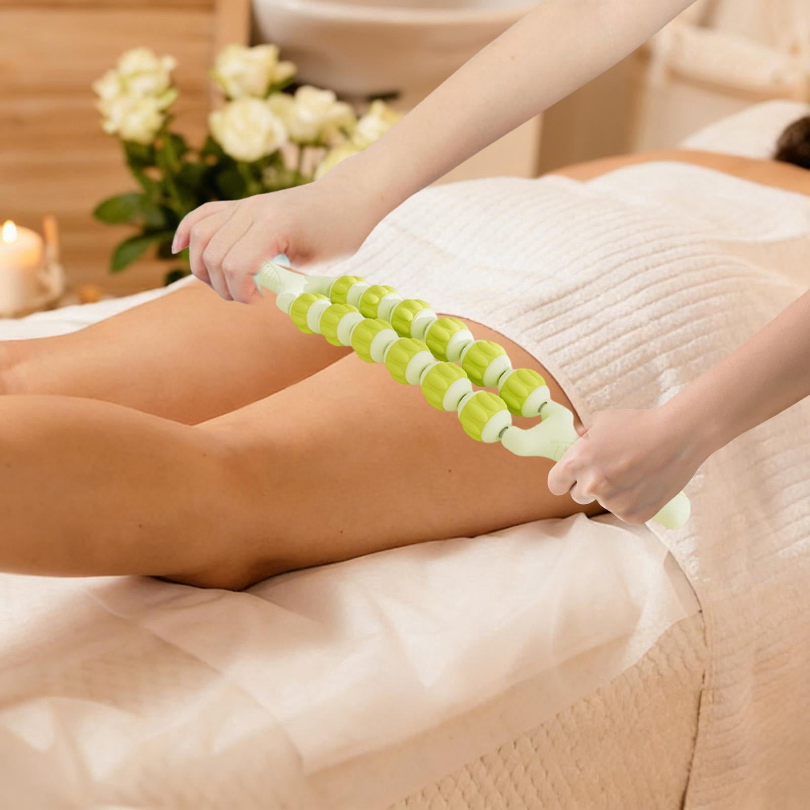 Baoblaze Massage Roller Rod Sensory Integration Training Device Deep Tissue Calf Rolling Green 2 Row