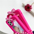 thumbnail image 3 of Funda protectora de silicona con dibujos animados para iPhone 11 con espejo Barbie tridimensional para teléfono Apple, 3 of 6