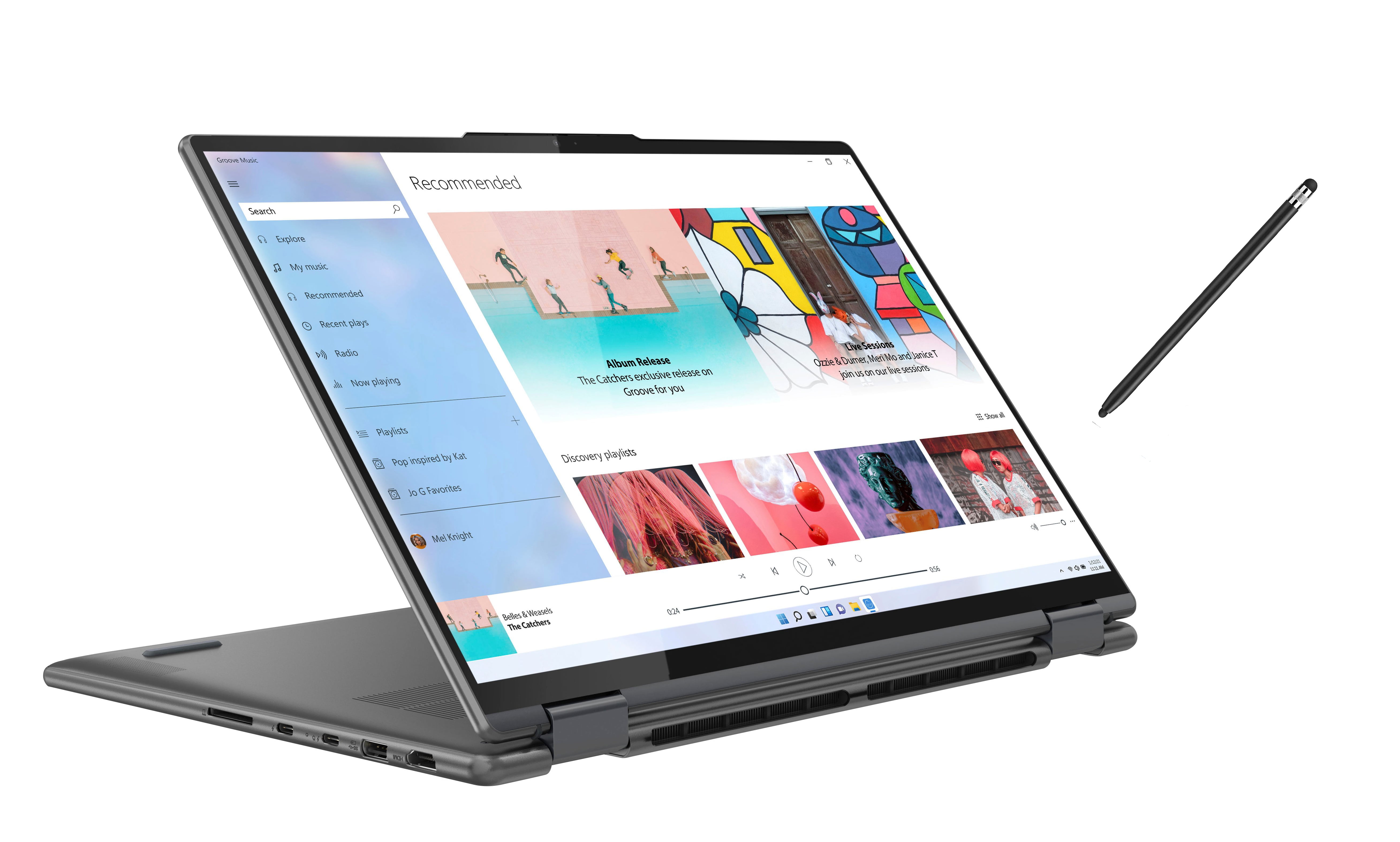 Lenovo Yoga 7i 16" 2.5K Touch 2-in-1 Laptop, Intel Evo Platform 12th Core i5-1240P, 8GB DDR5 RAM, 512GB SSD, Intel Iris Xe Graphics, Backlit, Fingerprint, Windows 11h, Storm With MTC Stylus