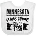 thumbnail image 3 of Inktastic Minnesota Awesome Since 1858 Boys or Girls Baby Bib, 3 of 4