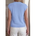 thumbnail image 3 of BTFBM Sweater Vest Women V Neck Cap Sleeve Button Down Knit Tops Spring Summer Loose Lightweight Cardigan Vests, 3 of 7