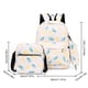 thumbnail image 3 of Juego de mochila de 3 piezas Mochila estética de estilo preppy para niñas adolescentes (Orange1), 3 of 6