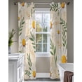 thumbnail image 4 of Spring Daisy Sheer Curtains 84 Inch Length 2 Panels Set for Living Room/Bedroom, Country Watercolor Flower Leaf Plant Kitchen Curtains Grommet Semi-Sheer Curtains Drapes Window Treatments 52"x84"x2, 4 of 7