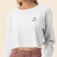 thumbnail image 5 of Dalix Heartly Ghost Embroidered Long Sleeve Lightweight Soft Cotton Shirt Womens in White S Small, 5 of 5
