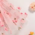 thumbnail image 6 of ZEHJUHAN Baby Girl Tulle Romper Summer Bodysuit with Flutter Sleeves Floral Embroidery Cake Smash Outfit First Birthday Photo Shoot Pink，6-12M, 6 of 7