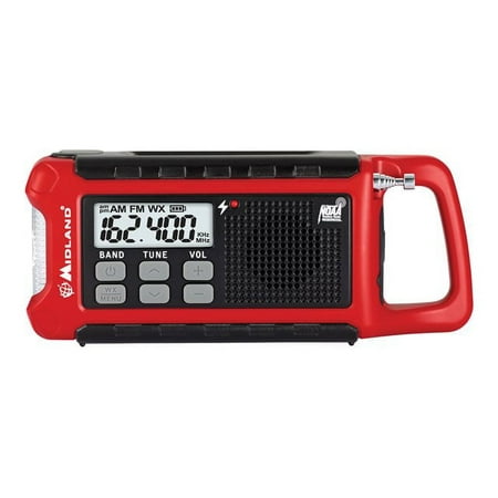 Midland - Weather Alert Radio - Red, Black