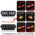 thumbnail image 1 of Motorcycle LED Tail Light BrakeTurn Signal Indicator Lamp Fish Bone Shape replacement for MSX125 CBR650F CTX700 CTX700N YG-125, 1 of 7