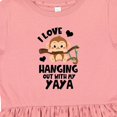 thumbnail image 4 of Inktastic Monkey I Love Hanging out with My Yaya Girls Toddler Dress, 4 of 5