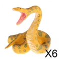 thumbnail image 1 of 6 Figuras De Serpiente De Plástico, Juguetes Coleccionables Para Niños, Bolsa De Regalo, Pitón Dorada, 1 of 6