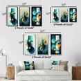 thumbnail image 4 of Designart "Retro Circular Independence of Curiosity V" Modern Geometric Wall Art Set Of 3 - Turquoise Abstract Gallery Set For Office Decor, 4 of 7