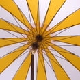thumbnail image 6 of Safavieh Outdoor Buti 9ft Crank Umbrella, Yellow Stripe, 6 of 8