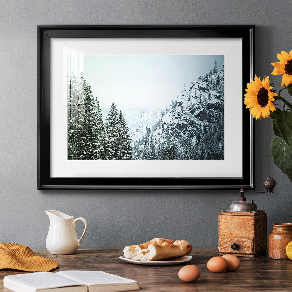 Snowfall in Cascadia II V1 Premium Framed Print - Ready to Hang