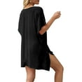 thumbnail image 5 of MSJUHEG Bikini Shirt,Button Down Shirt Dress,Beach Cover Ups for Women,Skirt Swimsuits for Women,Sarong Coverups for Women,Gauze Dress,Kimonos for Women Black One Size, 5 of 5