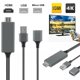 thumbnail image 1 of Adaptador de cable HDMI, cable USB a HDTV, Tsemy Wire Dongle USB macho + USB hembra a HDMI macho 1080P, cable de duplicación HDTV para teléfono, tableta, S9, S8, Note 8 y más, transmisión compartida, 1 of 7