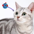 thumbnail image 4 of Flmtop Ball Toy Cartoon Stripe Pet Supplies Nylon Rope Round Ball Mouse Long Tail Toy for Cat Random Color, 4 of 9