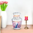 thumbnail image 7 of JAGASY Peacock Small Urn for Ashes Adult Male, Pink Urns for Human Ashes keepsake, Cherry Blossom Tree & Pink Flowers Decorative Urns for Siblings, Tiny Cremation Urn for Brother & Sister, (3 Inch), 7 of 7