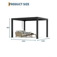 thumbnail image 6 of Louvered Pergola 10 ft*10ft/10 ft*12 ft, Outdoor Pergola with Adjustable Louvered Roof, Reinforced Aluminum Frame, Integrated Drainage System, Hardtop Gazebo for Patio, 6 of 6