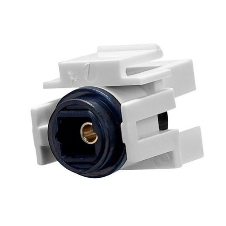 UPC: 0844660087298 | Monoprice S/PDIF (Toslink) Digital Optical Audio Keystone Jack  Female to Female Coupler  White
