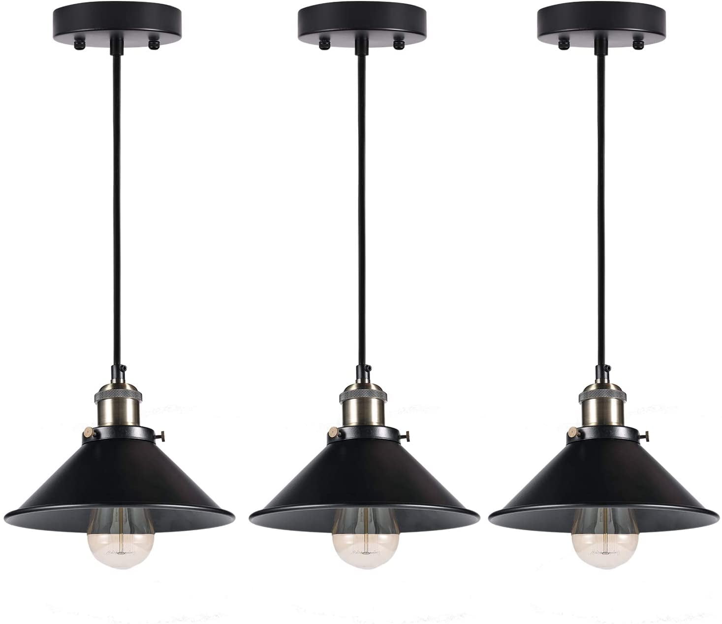 Industrial Pendant Lighting for Kitchen Island, Hanging Light with