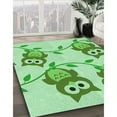 thumbnail image 3 of Ahgly Company Machine Washable Indoor Round Transitional Green Area Rugs, 4' Round, 3 of 7
