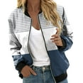 thumbnail image 1 of Durtebeua Women's Oversized Cropped Denim Jacket Navy,L, 1 of 5