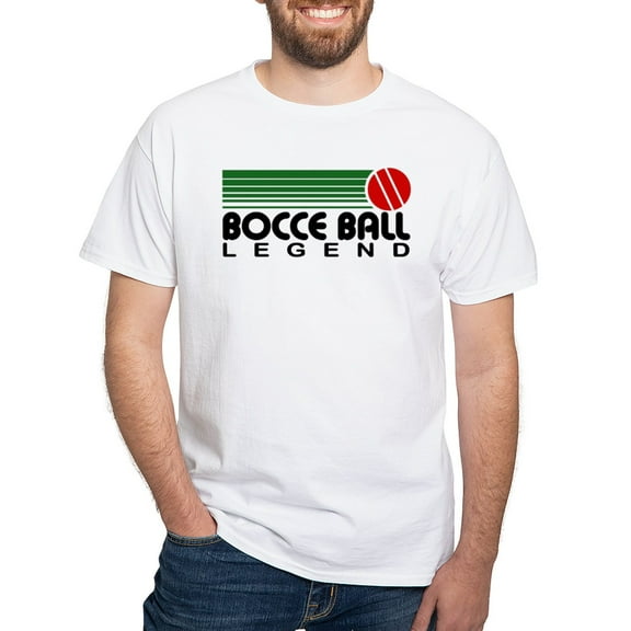 CafePress - Bocce Ball Legend White T Shirt - Men's White Classic Cotton T-Shirts