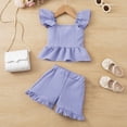 thumbnail image 2 of KEXE 12-18 Month Girl Clothes Summer Baby Girl Clothes Toddler Girl Outfits Baby Girl Summer Clothes Sleeveless Tops And Shorts Clothing Sets, 2 of 7