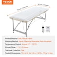 thumbnail image 5 of VEVOR Massage Table Warmer – 73.6” x 30” Heating Pad with Timer, 8 Heat Settings, Soft Fleece, 5 of 12
