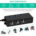 thumbnail image 3 of Youkk 1/2/3/5 Black Battery Voltage Display Cigarette Lighter USB Car Recharger Control Of Charging Experience black 1 Pc, 3 of 6