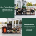 thumbnail image 5 of Heavy Duty XL Outdoor Grill Cart for Big Green Egg, Kamado Joe Big Joe & Tabletop Griddle – Mobile BBQ Island with Removable Platform& Weatherproof Cover, 5 of 7