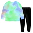 thumbnail image 4 of TAmten 1T 2T 3T 4T 5T 6T Toddler Baby Girl Fall Clothes Set Long Sleeve T-shirt Tops Pants Little Kids School Wear Outfits 2Pcs(Green,7-8 Years), 4 of 6