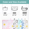 thumbnail image 3 of EVNELE Cyan Bathroom Rugs Cute Daisy Bath Mat White and Yellow Flower Decor Rug Non Slip Floor Carpet Microfiber Bathmat Super Absorbent Machine Washable Bathtub Mats for Shower (16x24 inch), 3 of 7