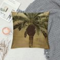 thumbnail image 2 of Creowell Palm Tree Throw Pillow Case Hawaiian Tropical Palms Leaf Vintage Green Yellow Decorative  Square Cushion Covers Pillowcase Couch Sofa Men/Women  White, 2 of 5
