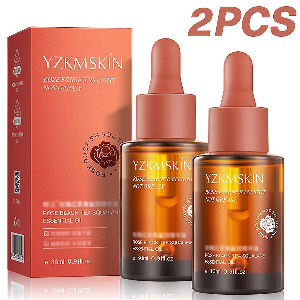 1/2 Pcs Sérum de Thé Rouge à la Rose Squalane Hydratant Anti-Âge Huile Essentielle Réparation de la Peau
