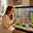 thumbnail image 7 of Artificial Aquarium Plant Plastic Fish Tank Decoration with Soft Silk Like Leaves for Betta Goldfish Freshwater and Saltwater Tanks, 7 of 7