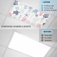 thumbnail image 4 of Blue Red Coastal Fluorescent Light Covers, Nautical Summer Beach Coral Sea Turtle Magnetic Light Covers for Ceiling Lights, Fluorescent Ceiling Shade Filters for Classroom Bedroom Office 4x2Ft x 4PCS, 4 of 8
