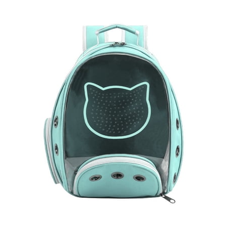 1 pcs Creative Oxford Cloth Breathable for Small Dog Cat Portable Pet Travel Carrier Cats Space Capsule Dog Carrier Bag Cat Backpack MINT GREEN