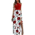 thumbnail image 1 of Élégante Anotherchill pour Femmes pour l'Été Robe Confortable pour Femmes Robe à Imprimé pour Femmes Anotherchill Robe Décontractée pour Femmes Rouge TG, 1 of 5